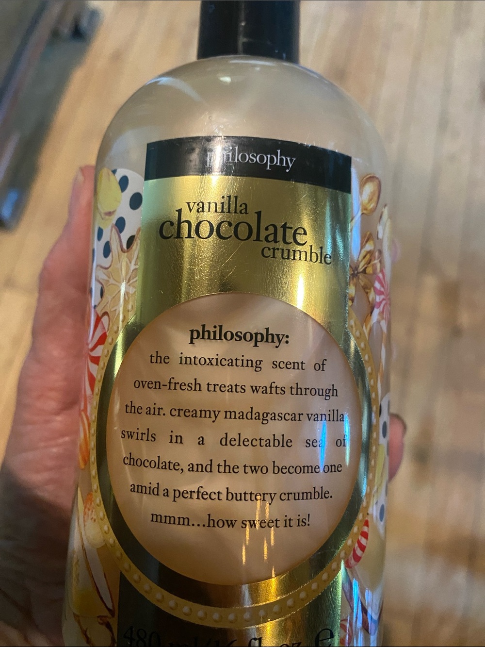 Philosophy Vanilla Chocolate Crumble Body Wash - Gold, Black